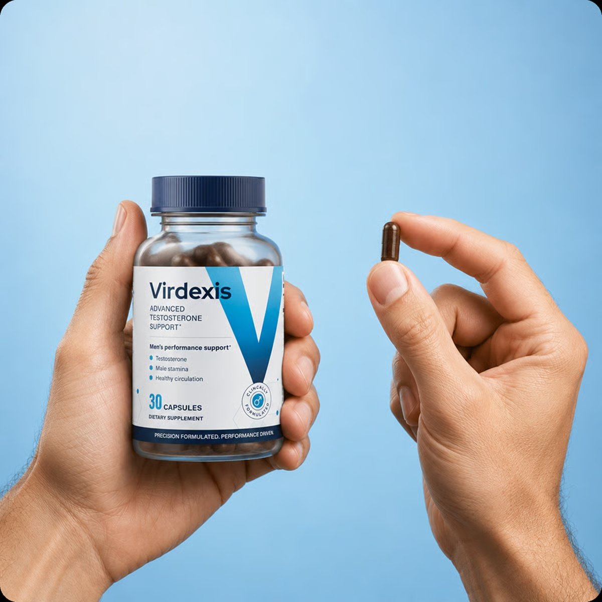 Virdexis capsule bottle in everyday use